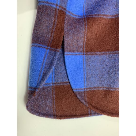 Rails Jaro Coat NEW Womens L Buffalo Plaid Cobalt Blue Chocolate Wool Blend - Picture 15 of 16